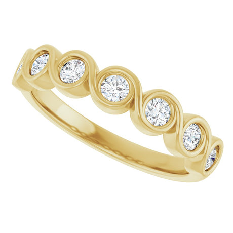 14K Yellow 3/8 CTW Natural Diamond Anniversary Band