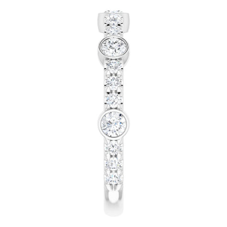 14K White 3/4 CTW Natural Diamond Anniversary Band