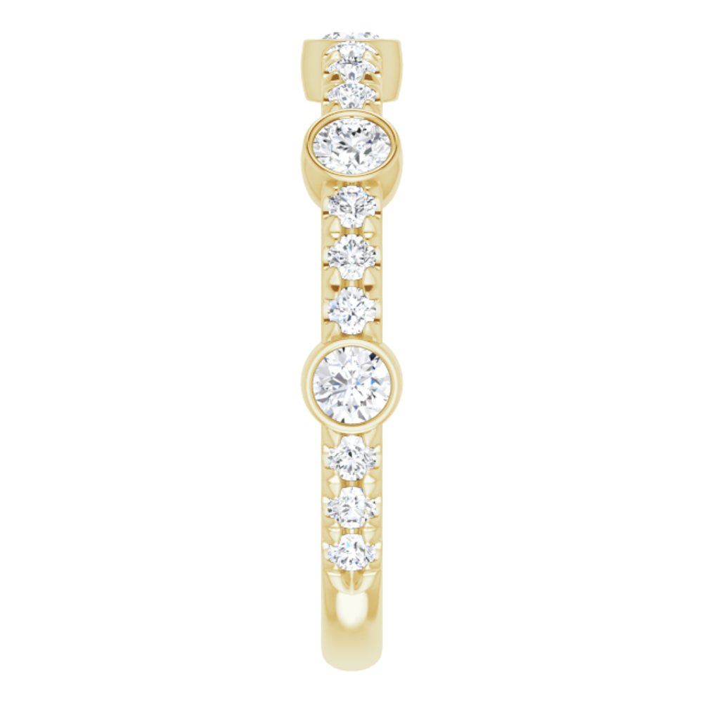 14K Yellow 3/4 CTW Natural Diamond Anniversary Band