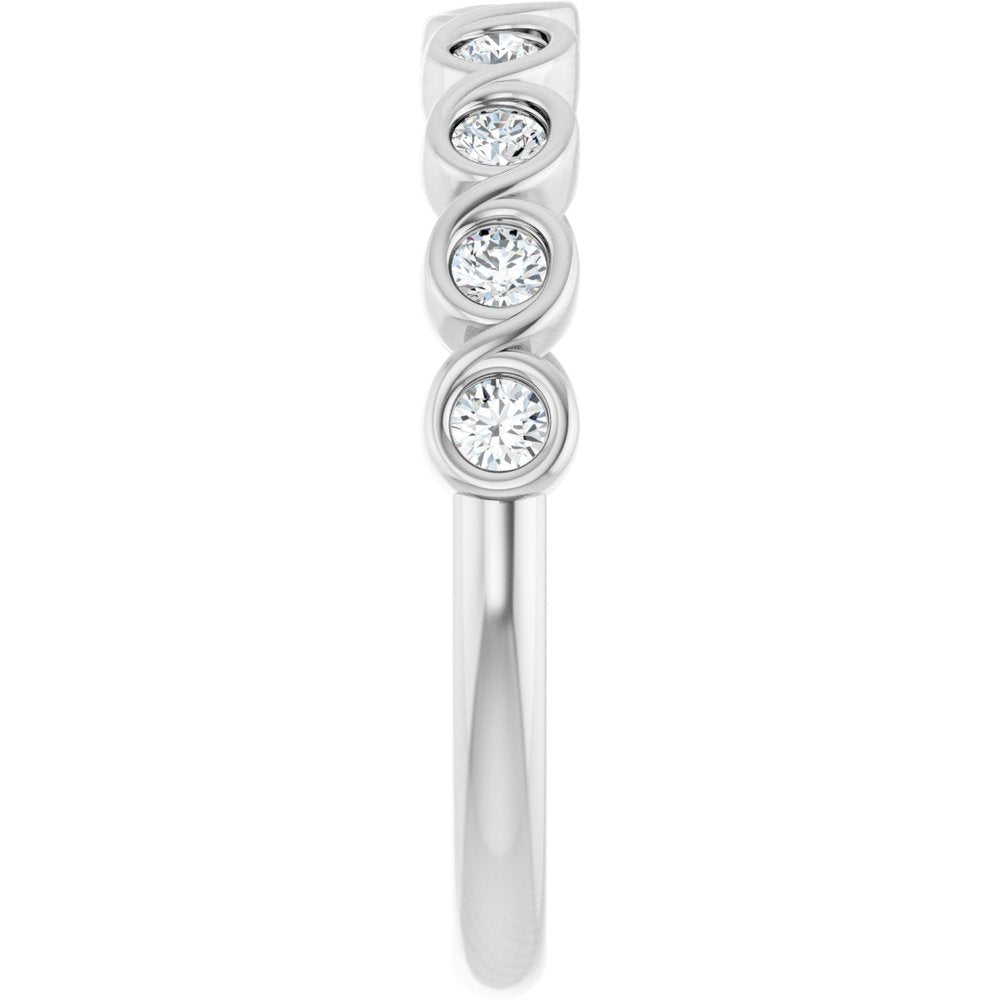 14K White 1/4 CTW Natural Diamond Anniversary Band