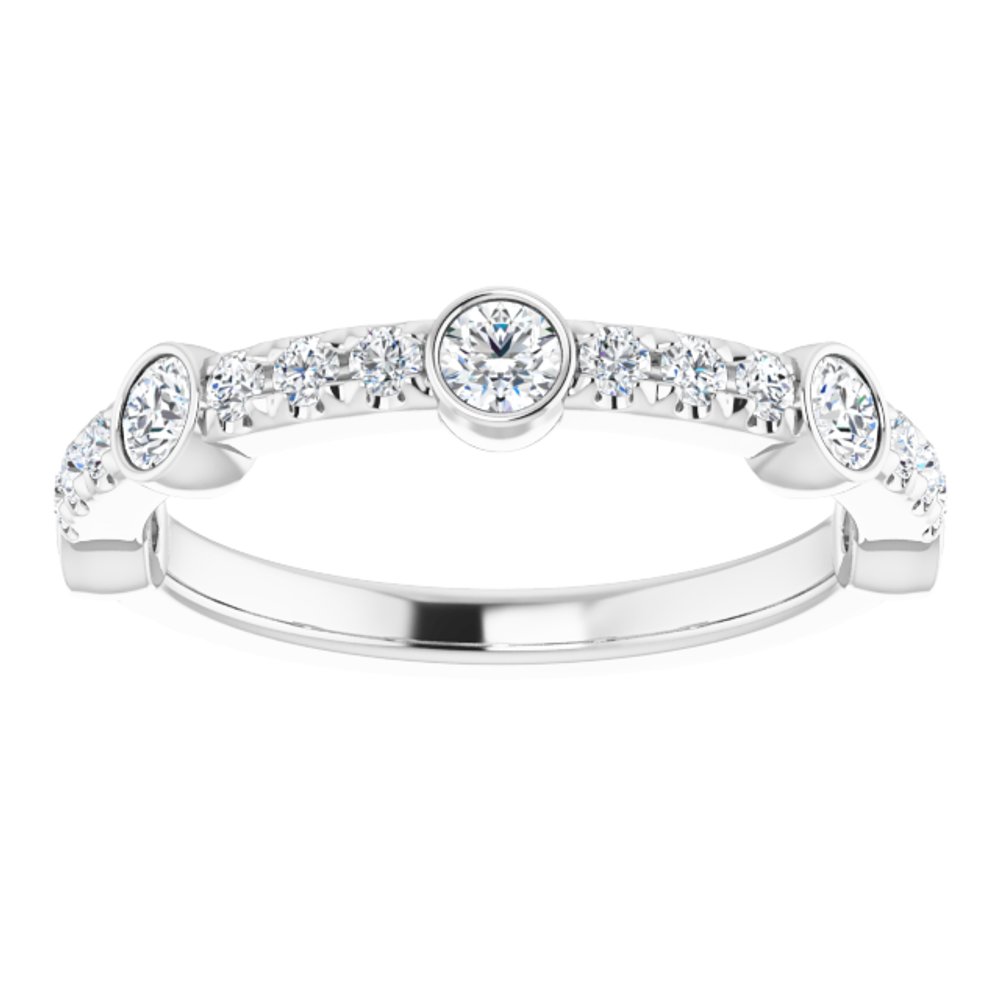 14K White 3/4 CTW Natural Diamond Anniversary Band