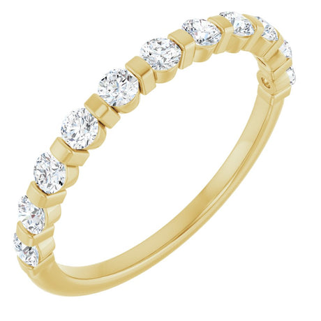 14K Yellow 1/2 CTW Natural Diamond Anniversary Band