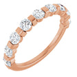 14K Rose 9/10 CTW Natural Diamond Anniversary Band