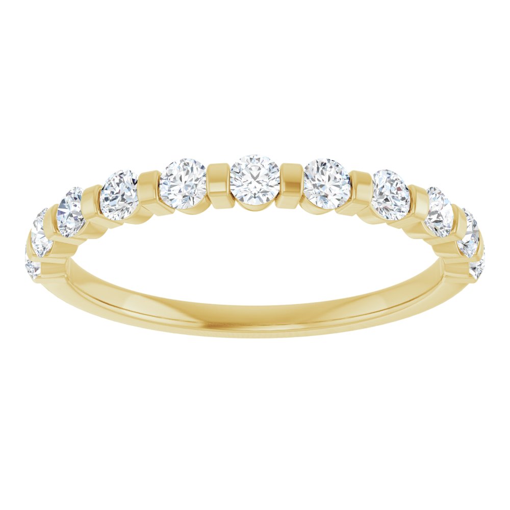 14K Yellow 1/2 CTW Natural Diamond Anniversary Band