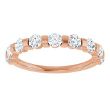 14K Rose 3/4 CTW Natual Diamond Anniversary Band
