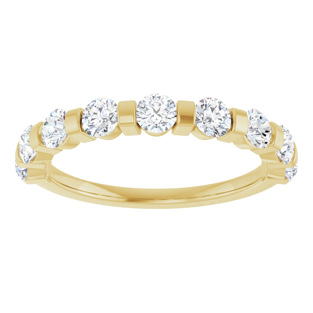 14K Yellow Gold 3/4 CTW Lab-Grown Diamond Anniversary Band