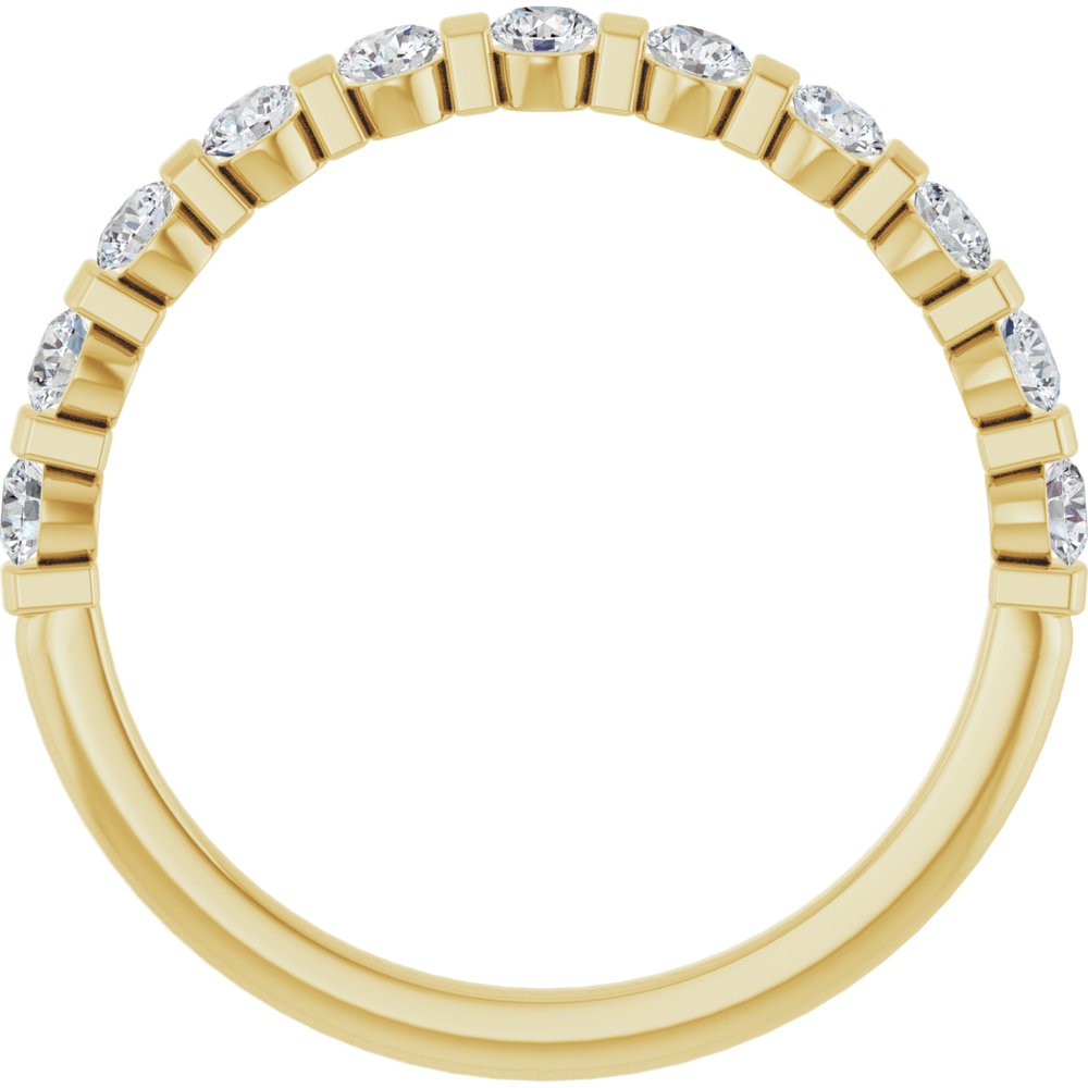 14K Yellow 1/2 CTW Natural Diamond Anniversary Band