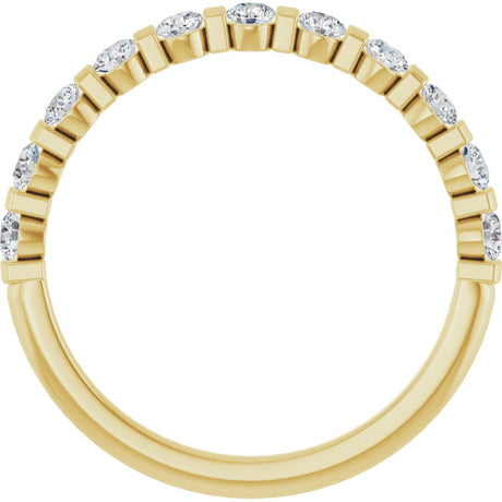 14K Yellow 1/2 CTW Natural Diamond Anniversary Band