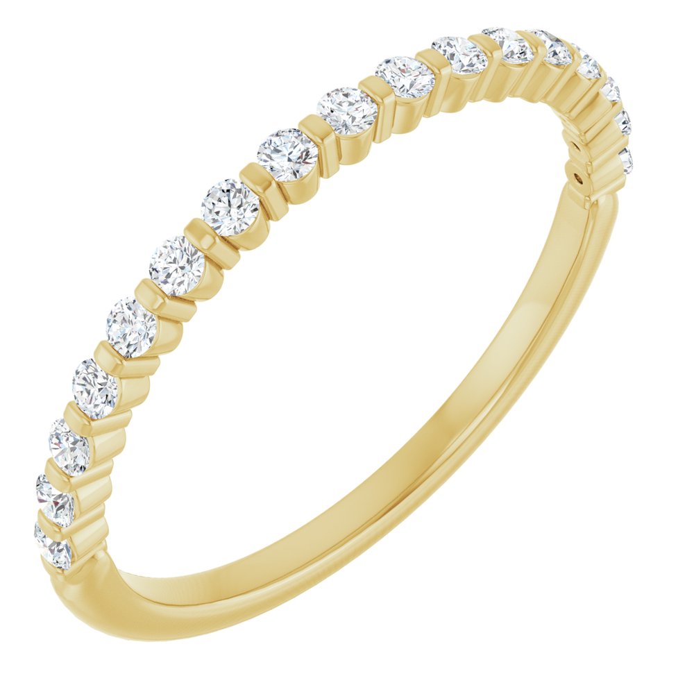 14K Yellow Gold 1/4 CTW Lab-Grown Diamond Anniversary Band