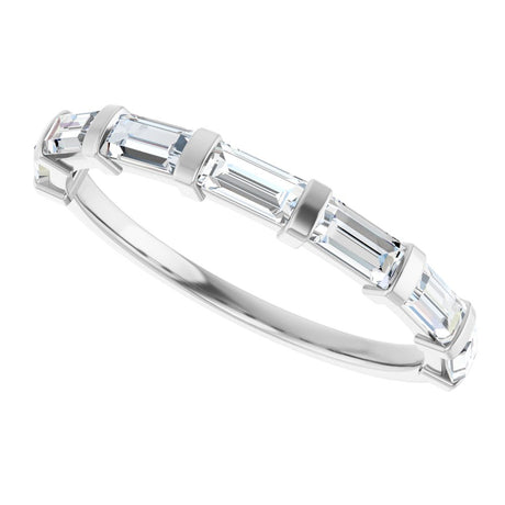 14K White Gold 3/4 CTW Natural Diamond Anniversary Band