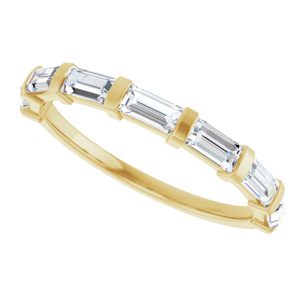 14K Yellow Gold 3/4 CTW Lab-Grown Diamond Anniversary Band