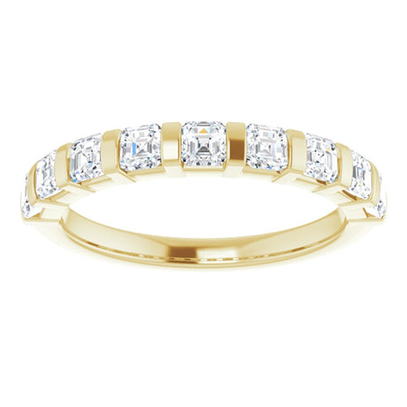 14K Yellow Gold 9/10 CTW Natural Diamond Anniversary Band