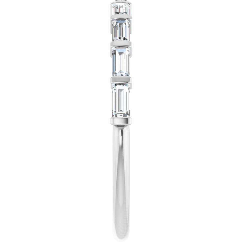14K White 3/8 CTW Natural Diamond Anniversary Band