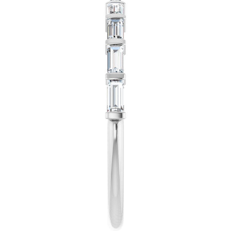 14K White 3/8 CTW Natural Diamond Anniversary Band