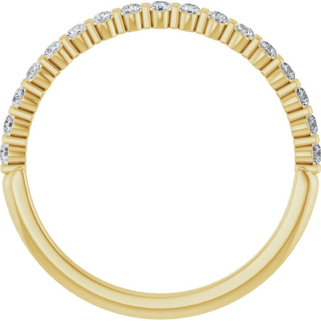 14K Yellow Gold 1/4 CTW Lab-Grown Diamond Anniversary Band