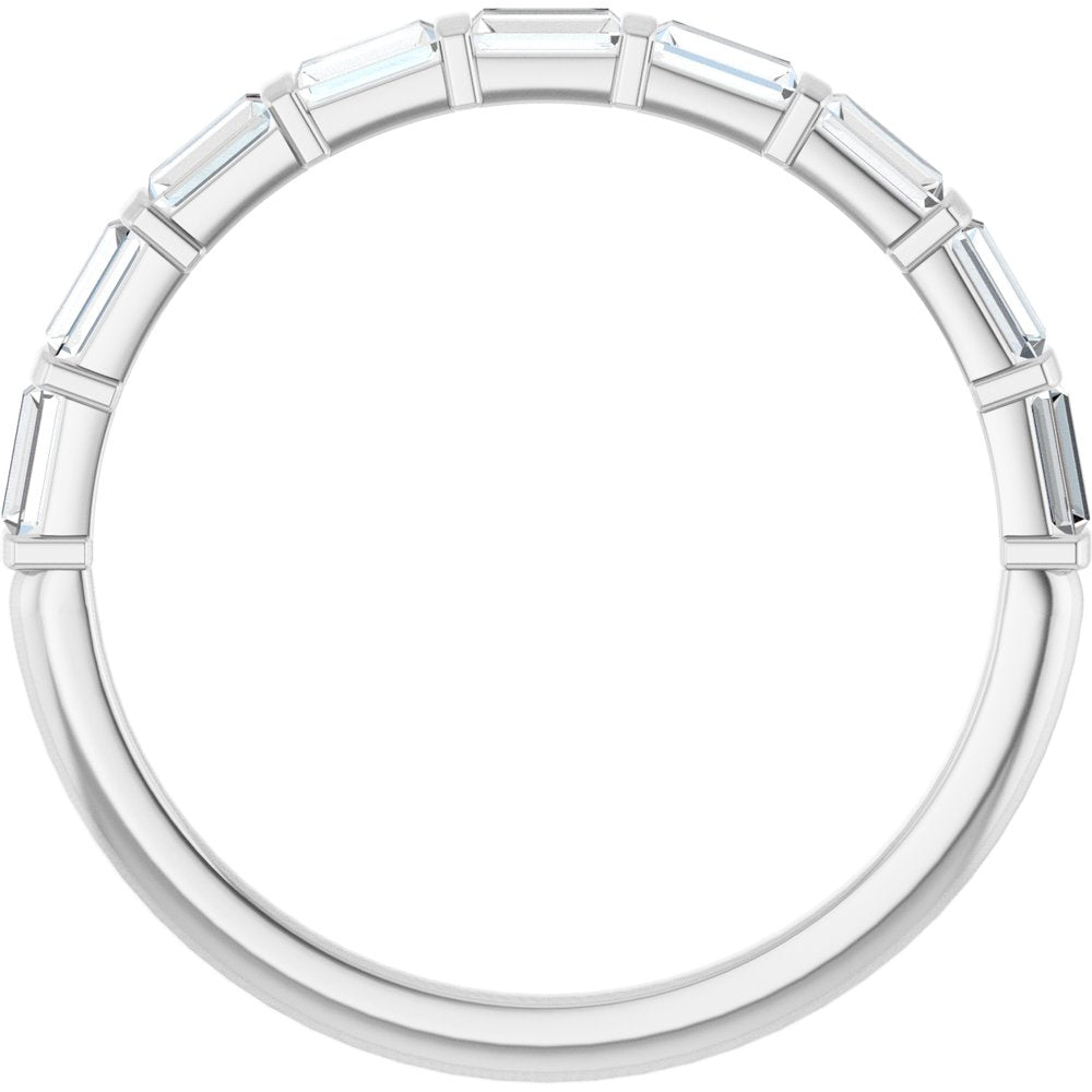 14K White 3/8 CTW Natural Diamond Anniversary Band