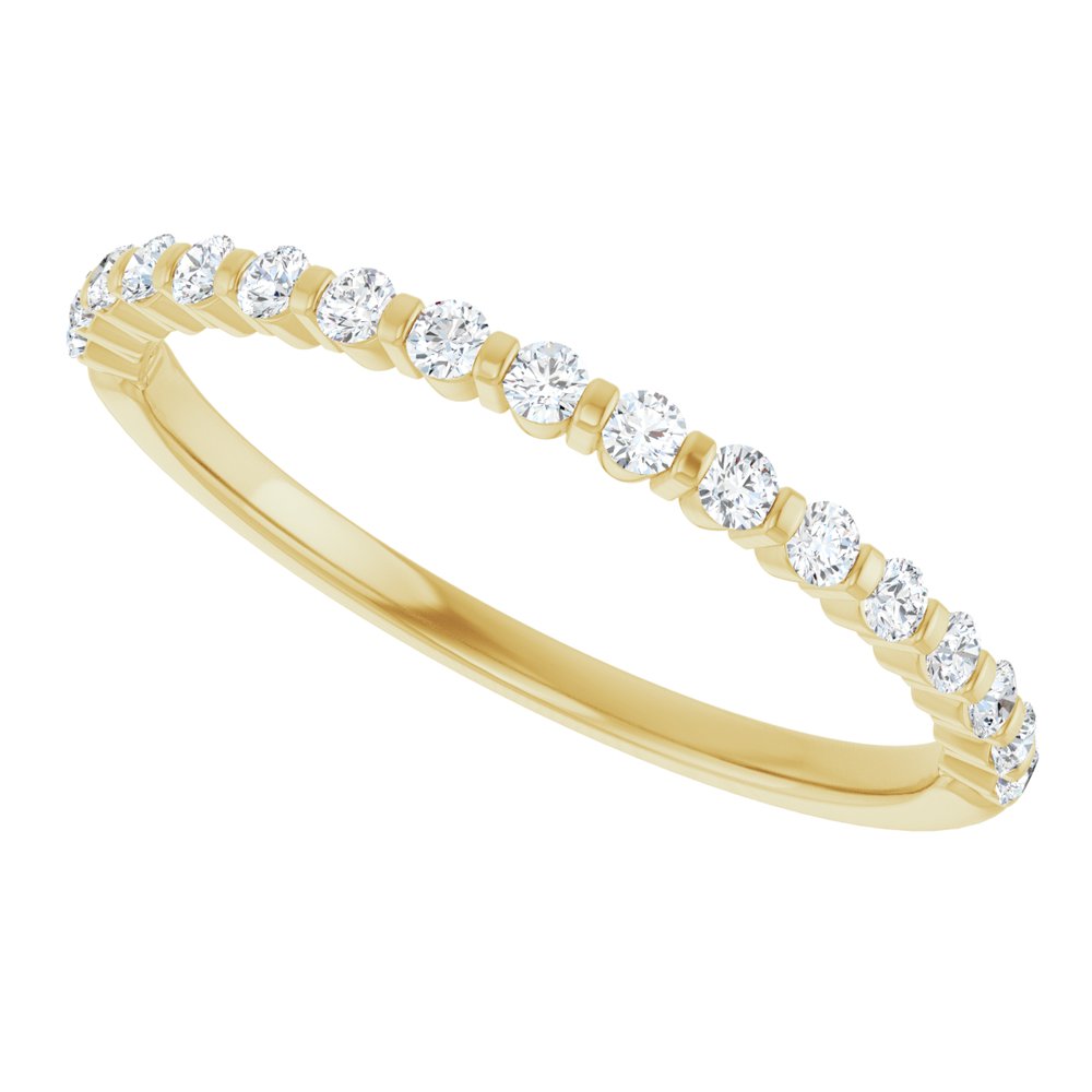 14K Yellow Gold 1/4 CTW Lab-Grown Diamond Anniversary Band