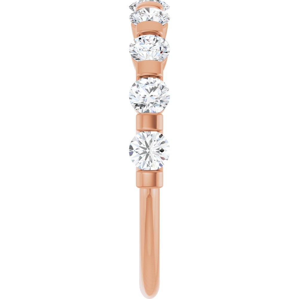 14K Rose Gold 3/4 CTW Natural Diamond Anniversary Band