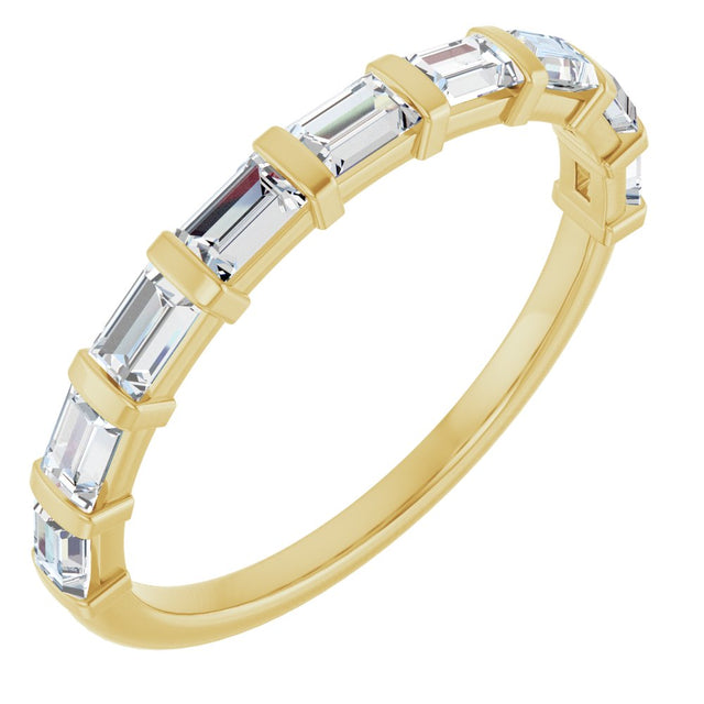 14K Yellow 5/8 CTW Natural Diamond Anniversary Band
