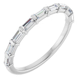 14K White 3/8 CTW Natural Diamond Anniversary Band