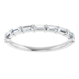 14K White 3/8 CTW Natural Diamond Anniversary Band