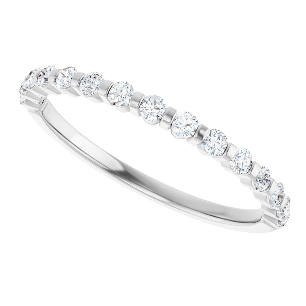 14K White Gold 1/4 CTW Natual Diamond Anniversary Band