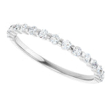 14K White Gold 1/4 CTW Natual Diamond Anniversary Band