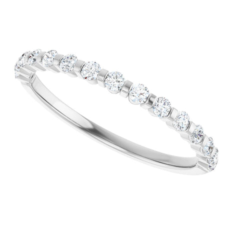 14K White Gold 1/4 CTW Natual Diamond Anniversary Band