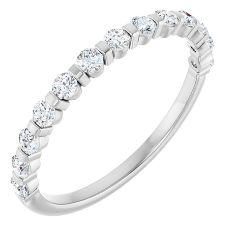 14K White Gold 1/3 CTW Natural Diamond Anniversary Band