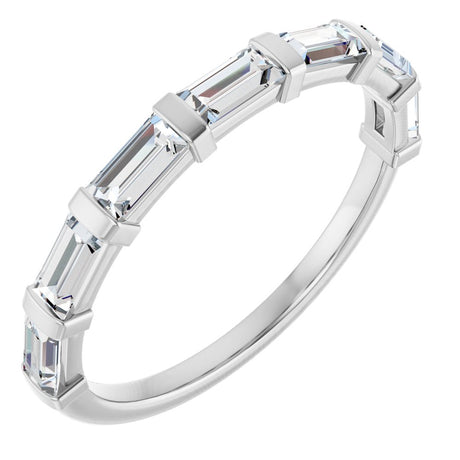14K White Gold 3/4 CTW Natural Diamond Anniversary Band
