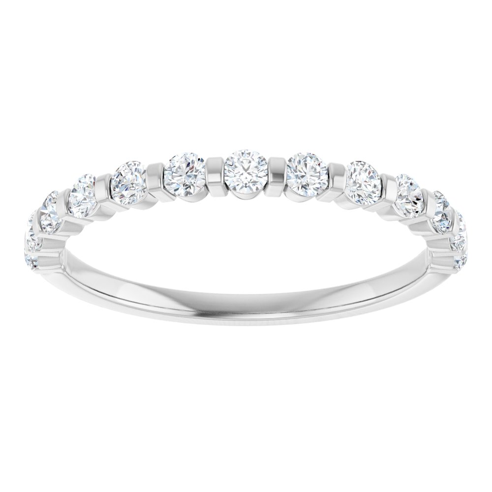 14K White Gold 1/3 CTW Natual Diamond Anniversary Band