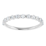 14K White 3/8 CTW Natural Diamond Anniversary Band