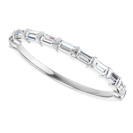 14K White Gold 1/5  CTW Natural Diamond Anniversary Band