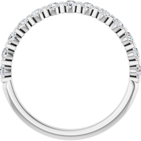14K White Gold 1/3 CTW Natural Diamond Anniversary Band