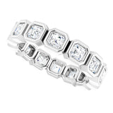 14K White 1 5/8 CTW Natural Diamond Eternity Band Size 7