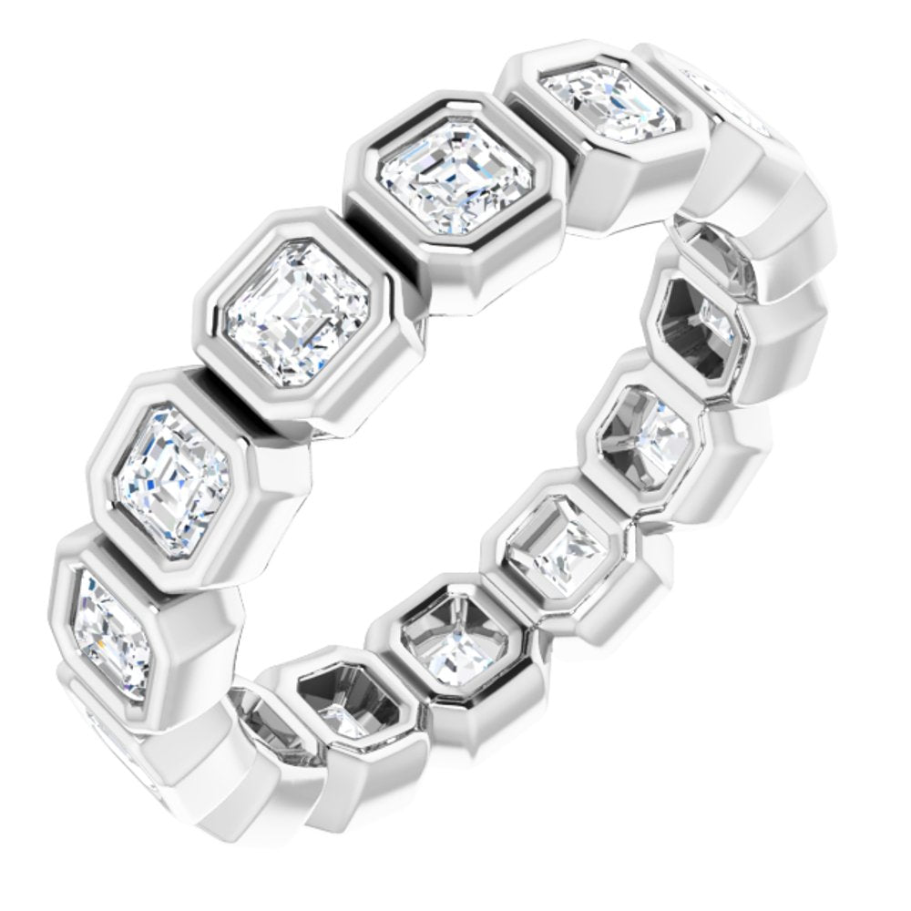 14K White 1 5/8 CTW Natural Diamond Eternity Band Size 7