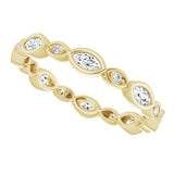 14K Yellow 3/8 CTW Natural Diamond Eternity Band