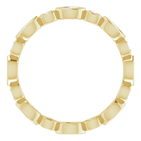 14K Yellow 3/8 CTW Natural Diamond Eternity Band