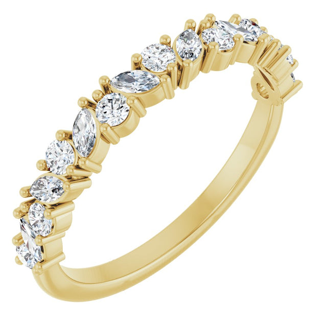 14K Yellow Gold 1/2 CTW Lab-Grown Diamond Anniversary Band