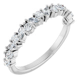 14K White Gold 1/2 CTW Natural Diamond Anniversary Band