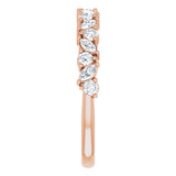 14K Rose 1/2 CTW Natural Diamond Anniversary Band