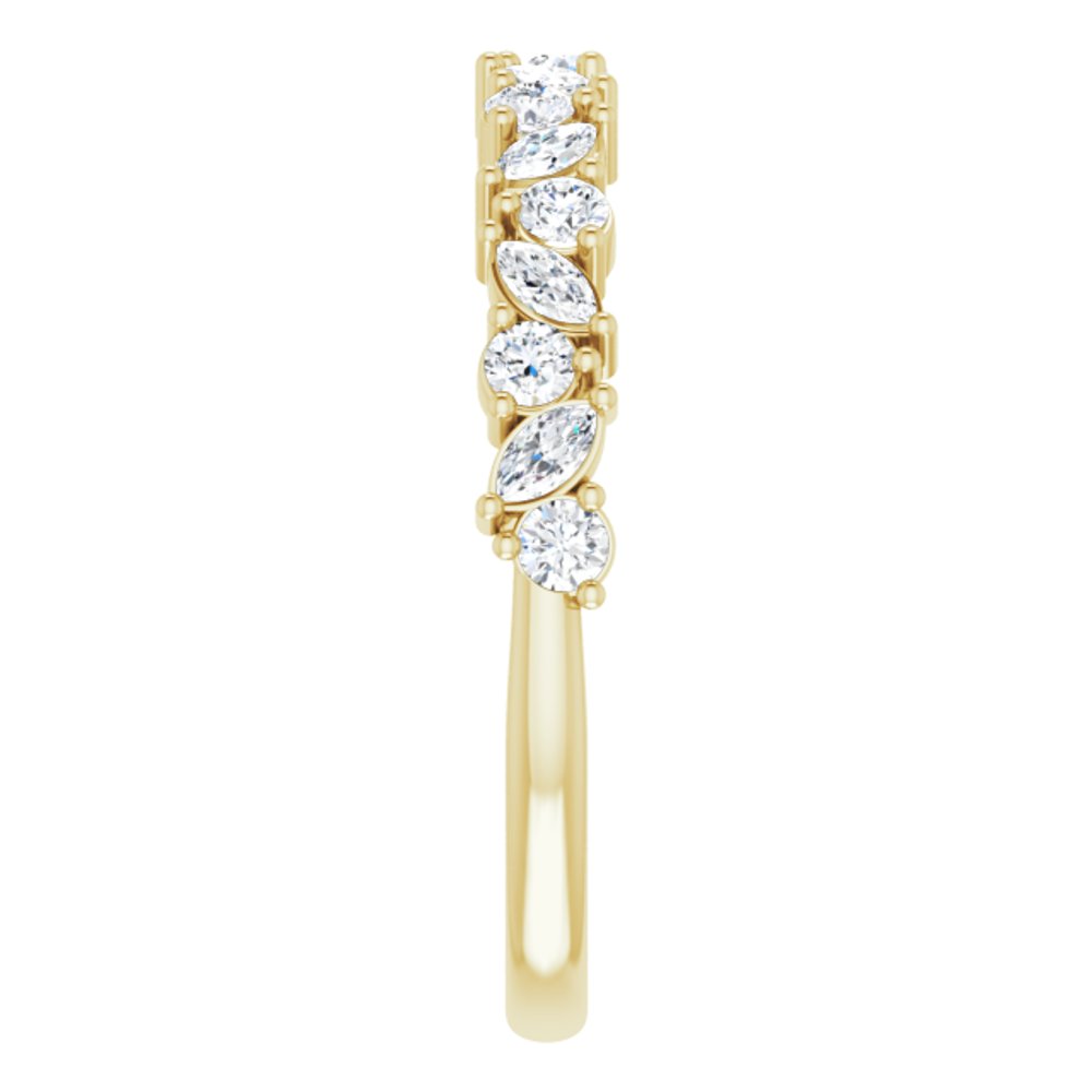 14K Yellow 1/2 CTW Natural Diamond Anniversary Band