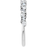 14K White Gold 1/2 CTW Natural Diamond Anniversary Band