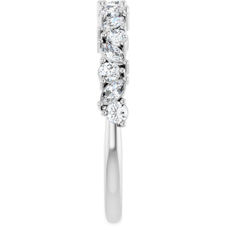 14K White Gold 1/2 CTW Natural Diamond Anniversary Band