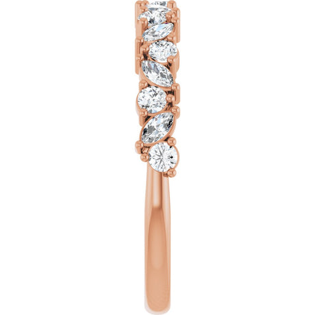 14K Rose Gold 1/2 CTW Lab-Grown Diamond Anniversary Band