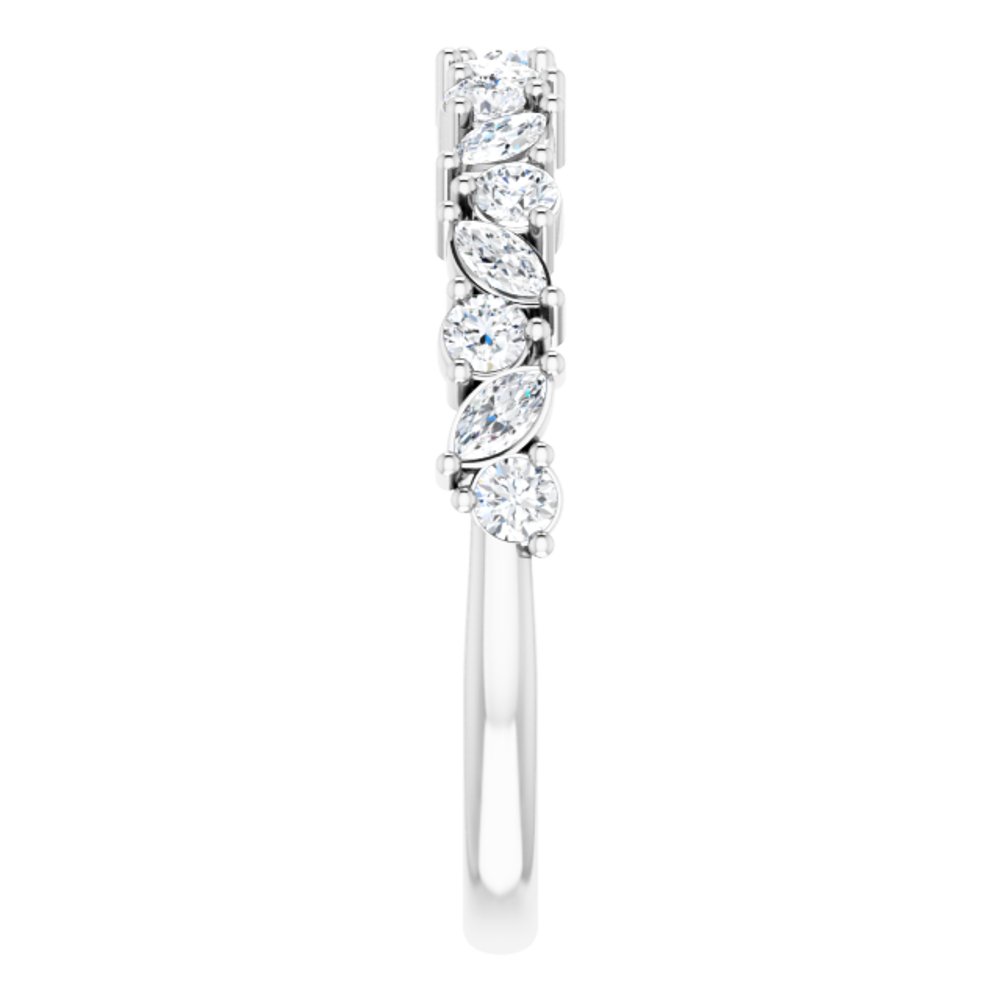 14K White 1/2 CTW Lab-Grown Diamond Anniversary Band