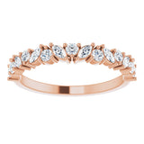 14K Rose 1/2 CTW Natural Diamond Anniversary Band