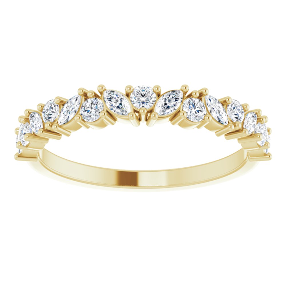 14K Yellow 1/2 CTW Natural Diamond Anniversary Band