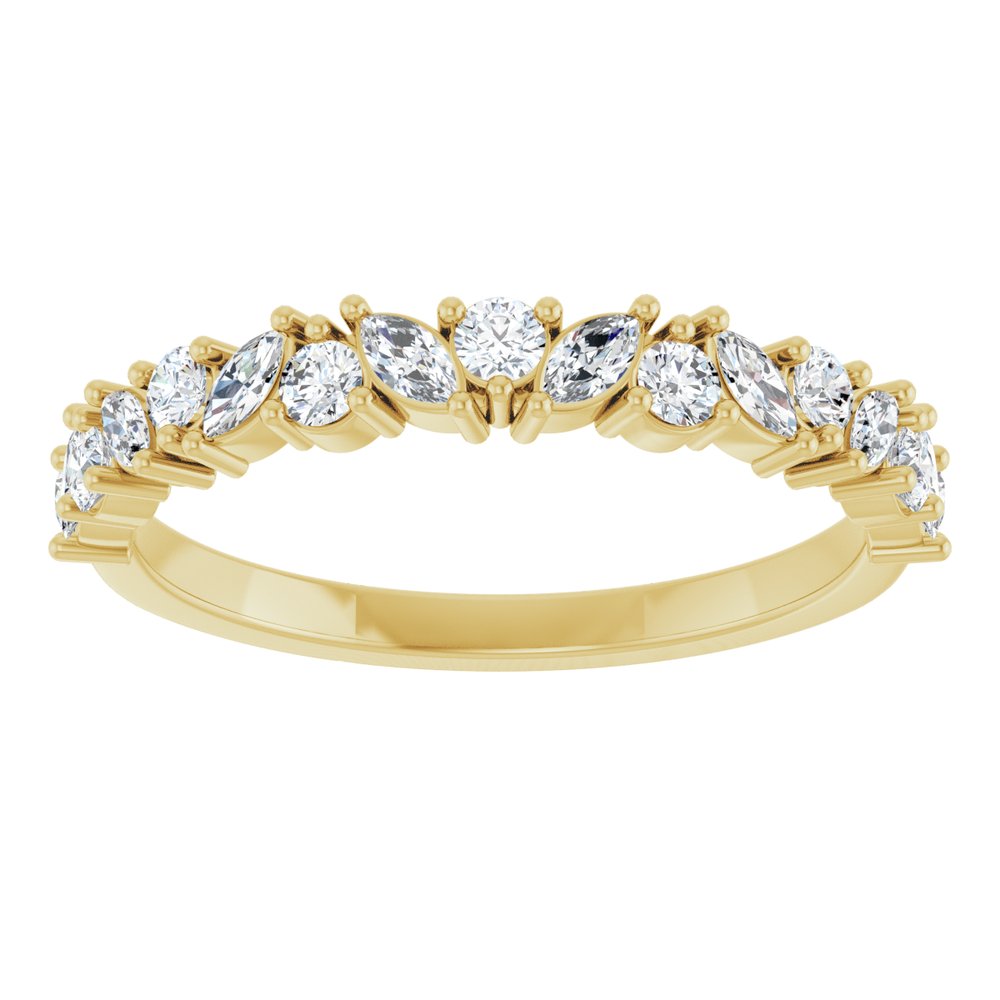 14K Yellow Gold 1/2 CTW Lab-Grown Diamond Anniversary Band