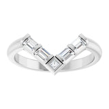 Platinum 1/3 CTW Natural Diamond Contour Band